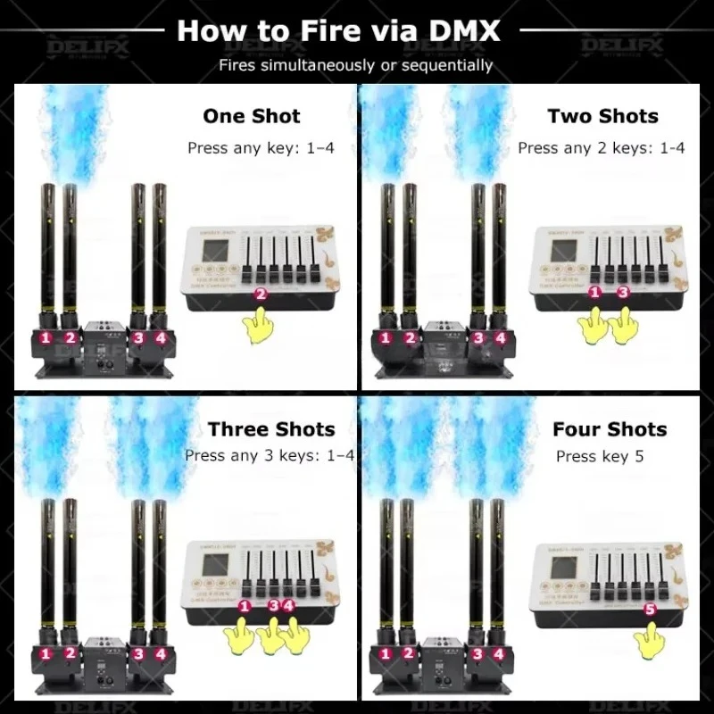 Blue Smoke Powder Shooter Sprayer DELIFX Surprise Color Powder Explosion Machine Gender Reveal Theme Adjustable Nozzle Pink