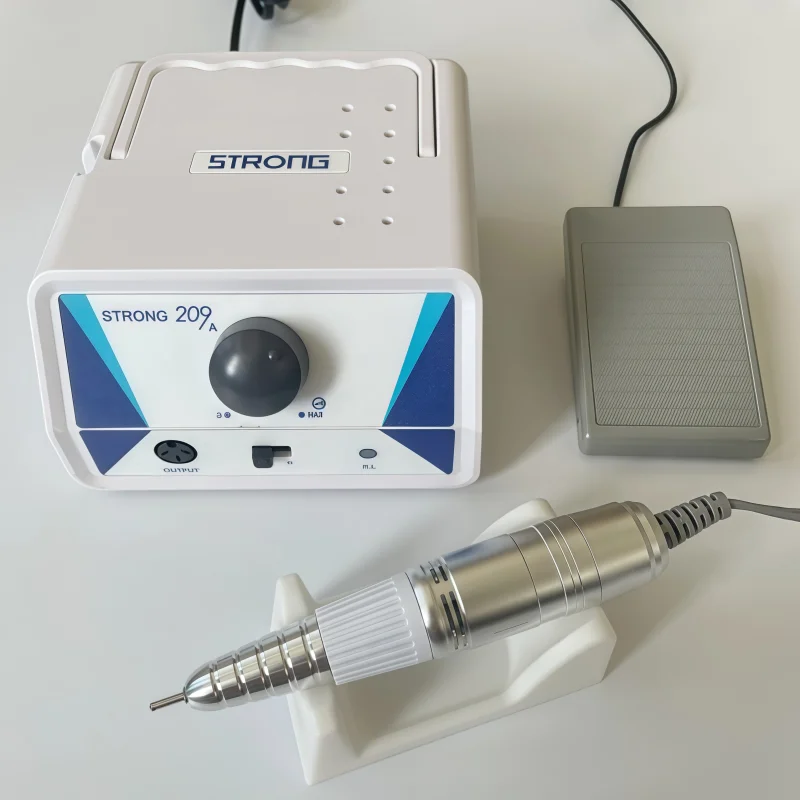 Nuevo fuerte 210 /209B 65w 45000RPM taladro de uñas Micromotor máquina de manicura para pulir uñas pedicura taladro de decoración de uñas