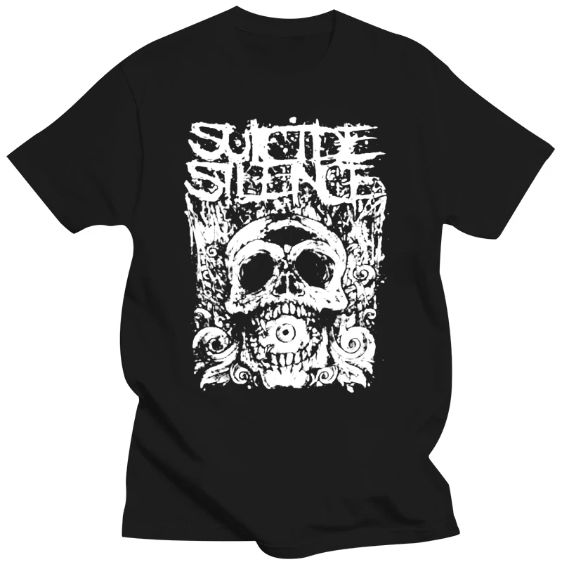 Free shipping 2019 SUICIDE SILENCE CYCLOPS  MITCH LUCKER ANIMOSITY NEW BLACK T-SHIRT Short Sleeve Printed O-Neck Tee For Men