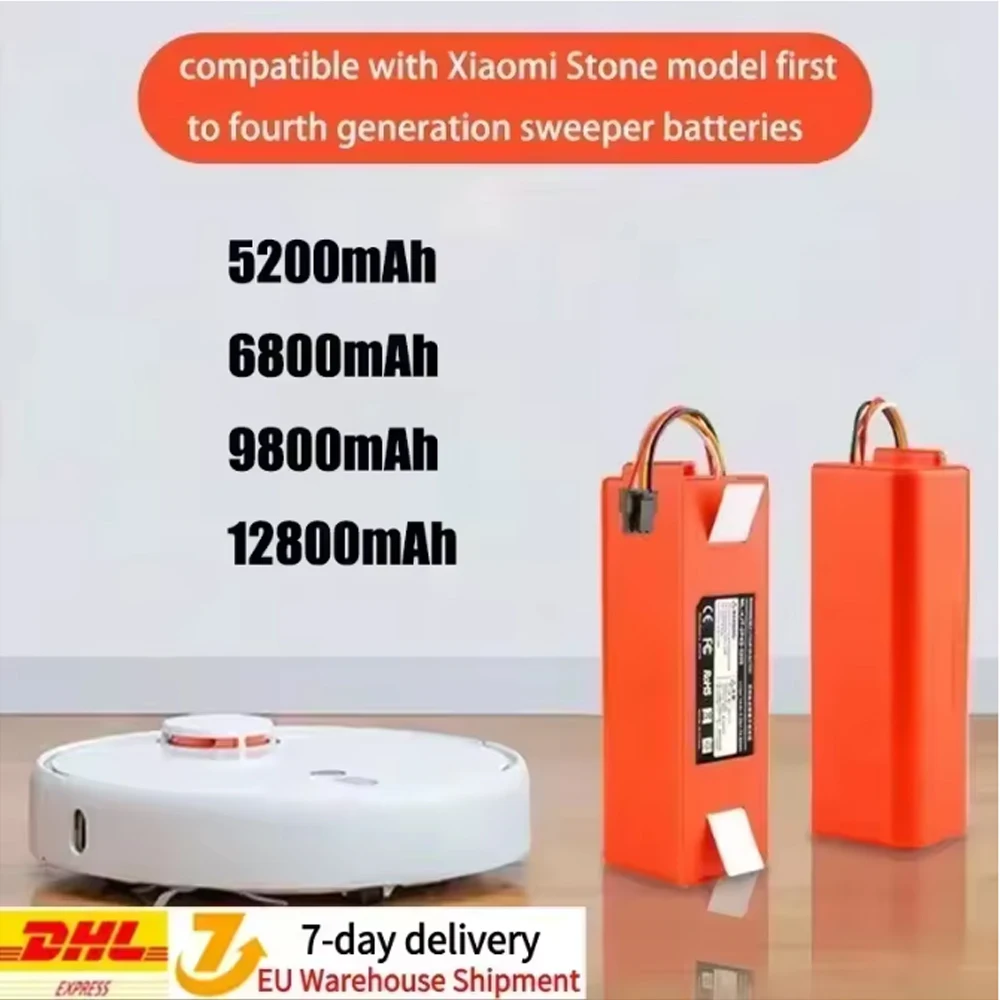 

14.4V BRR-2P4S-5200S Robotic Vacuum Cleaner Replacement Battery For Xiaomi Roborock S55 S60 S65 S50 S51 S5 1S 1ST MAX S6 Parts