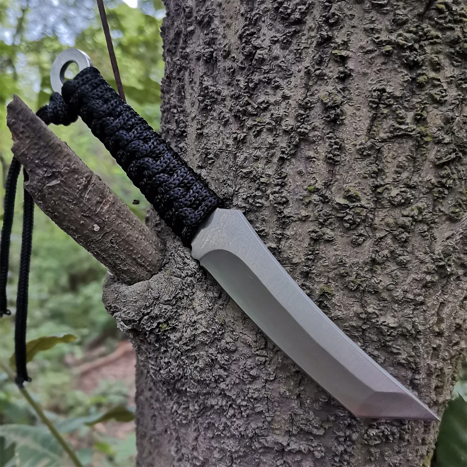 

High carbon S.S. Fixed Blade Knife with Sheath and Cord Knife for Hunting Camping and Field Survival Tactical Combat Outdoor