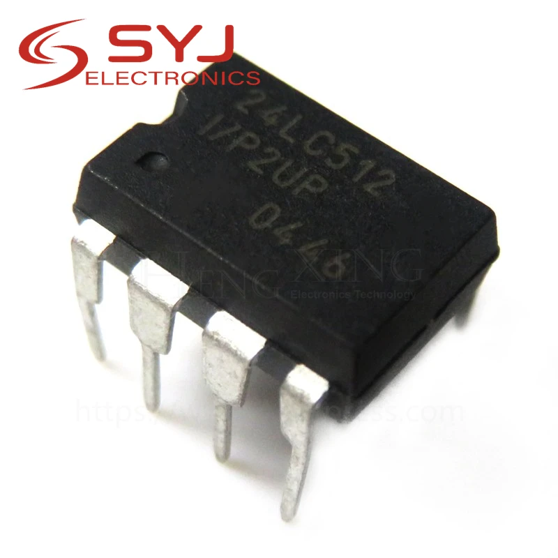 Lote de 10 unidades de PIC24LC512-I/P 24LC512-I/P 24LC512 DIP-8, en Stock