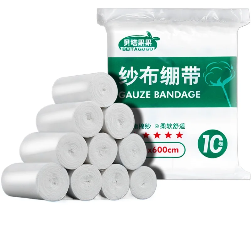 

1 сумка, нежирная марлевая повязка в рулоне, жгут, повязка на рану, хлопковая повязка высокой плотности, 6*600 см/8*600 см/10*600 см