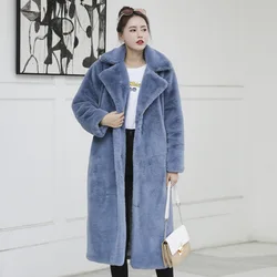 Woman Faux Fur Coat Women Warm Ladies Fur Rabbit Hair Imitation Jacket Female Plush Teddy Coat Outwear Winter Long Winter Coat