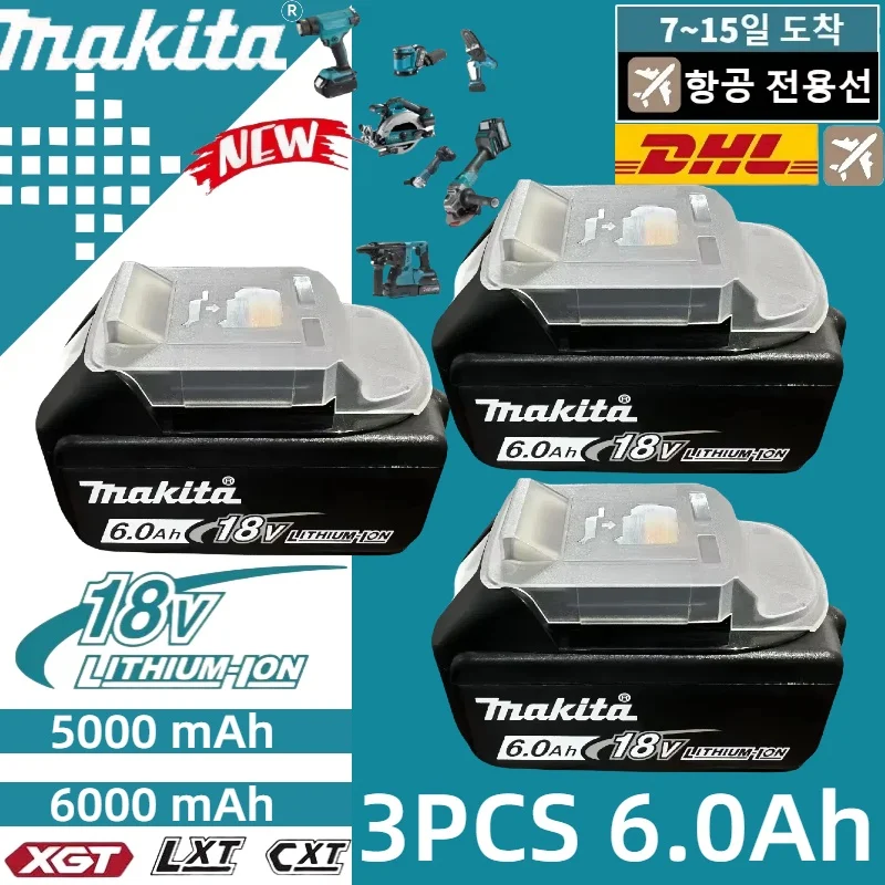 Officially authorized flagship store original 18Volt Makita 6000mAh BL186018650 rechargeable battery tool DTW700 DTW285 DDF487