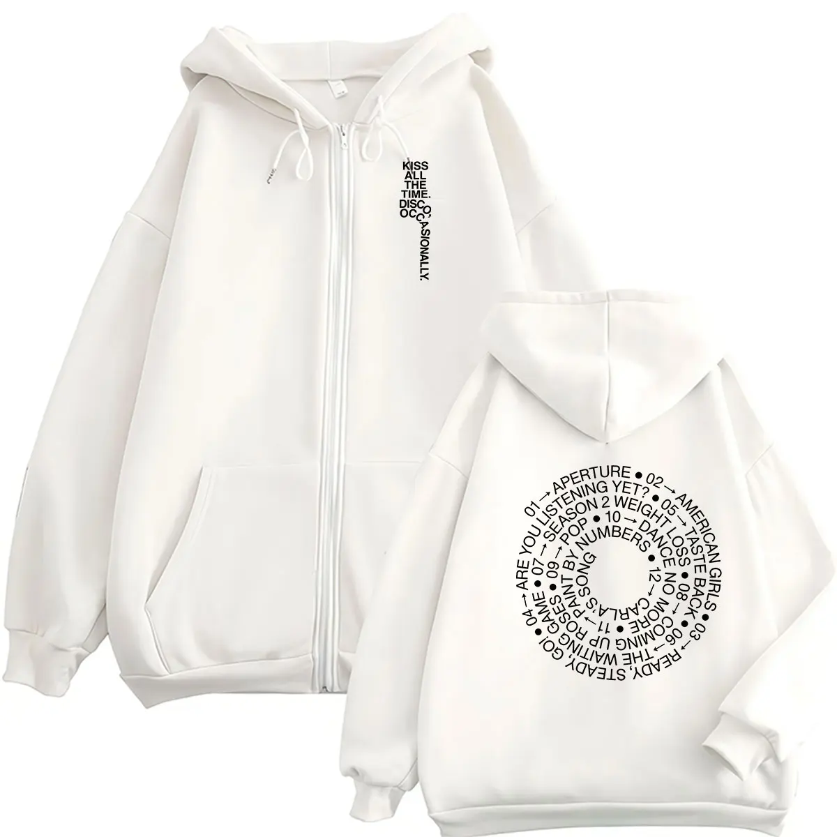 Harry Styles Kiss All The Time Disco Occasionally Tour 2026 Zipper Hoody Men Women Casual Long Sleeve Oversized Coats Sweatshirt