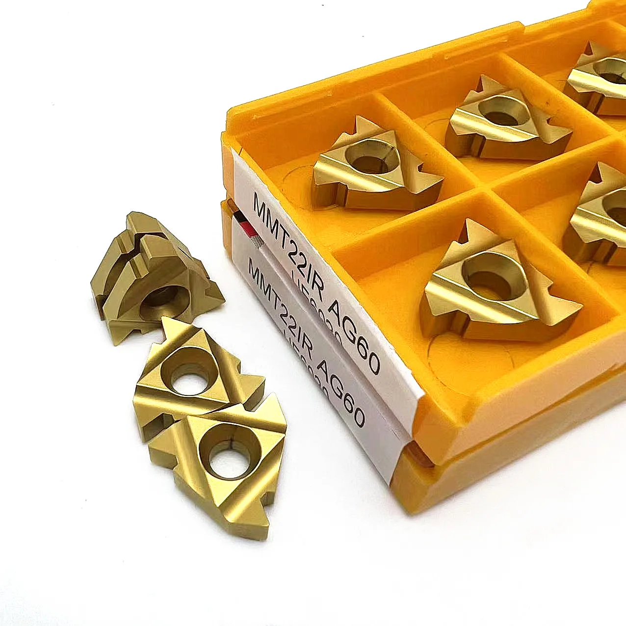10ชิ้น MMT22IR MMT22ER AG60 US735 UE6020 CNC เครื่องมือกัดเกลียวคาร์ไบด์ AG55 MMT22IR AG60 US735 UE6020 VP15TF