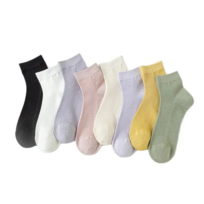 PIERPOLO High Quality New Arrival Brand 5Pairs/lot Women Cotton & Bamboo Fiber Women's Socks Breathable Deodorant Low Socks