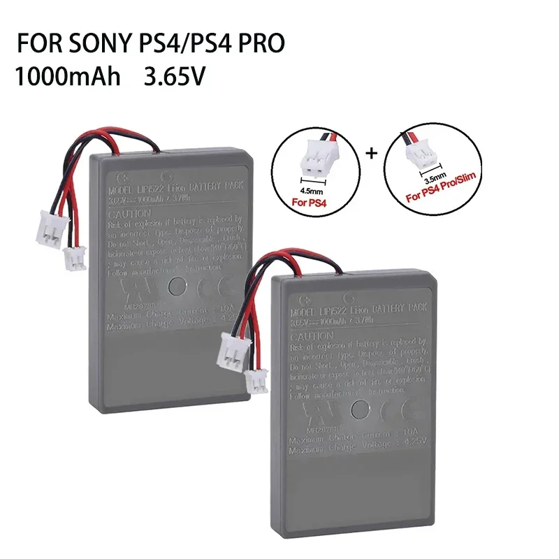 Rechargeable Battery 1000mAh For SONY PS4 PRo Slim LIP1522 Dualshock 4 V1 V2 Wireless Controller Playstation GamePad