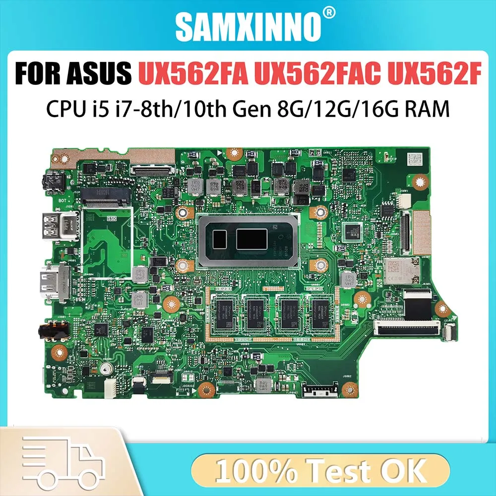 

UX562FAC Laptop Motherboard For ASUS ZenBook UX562F UX562FA Q526FA Q526FAC Mainboard I5 I7 CPU 8G 12G 16G RAM Systemboard