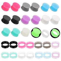 Ear Gauges for Ear Silicone Ear PlugsSoft Flexible Silicone Gauge Saddle Silicone Ear Plugs and Tunnels 3mm-25mm