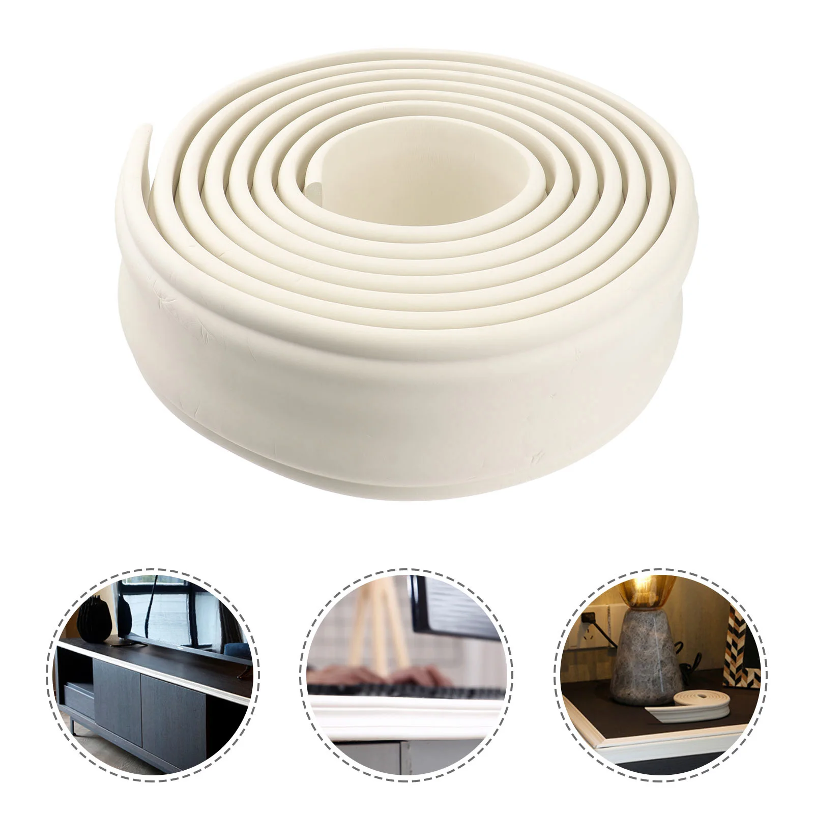 

5 Meters 10Cm Width Wall Edges Sticker White For Living Room Bedroom Bathroom Laundry Background Wall Home Decor Sticker