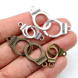 10pcs Charms Handcuffs Freedom 30x10mm 42x15mm Antique Making Pendant Fit,Bronze Tibetan Silver Color,DIY Handmade Jewelry