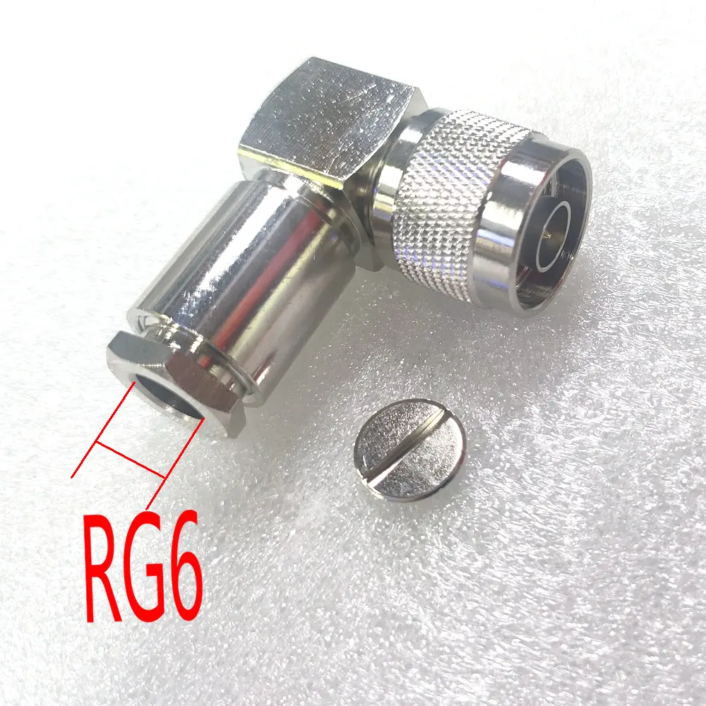 N Male Plug RF Coaxial Connector For RG5 RG6 LMR300 RG304 5D-FB Cable