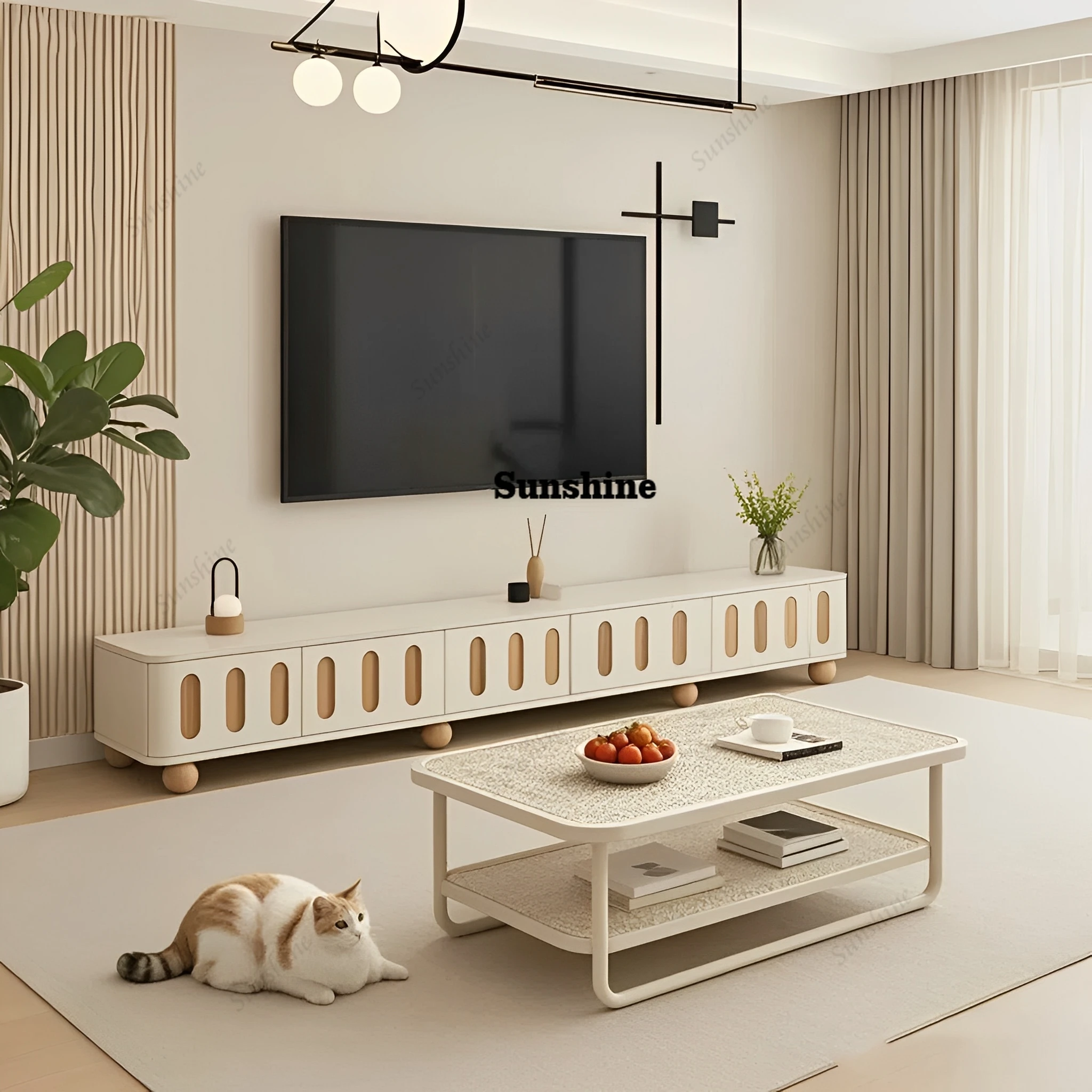 Nordic Cute Tv Stand Modern Premium Unique  Tv Stand Minimalist Aesthetic Meuble Télévision Salon Tv Cabinet Furniture