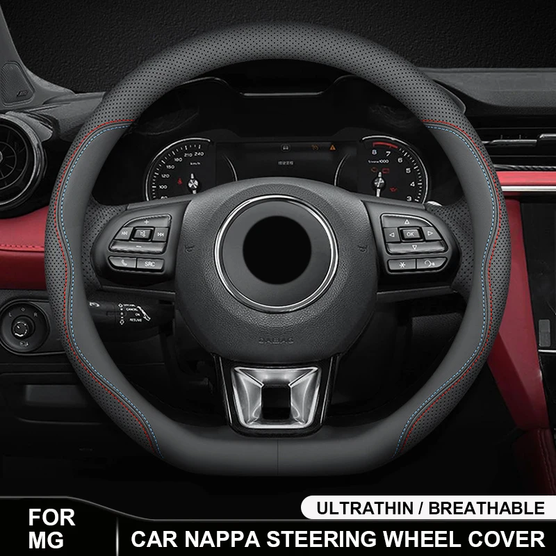 

Anti-Slip Leather Car Steering Wheel Cover For MG MG6 MG3 MG5 MG7 HS5 ZS ZTR GT ZR HS GS ES5 RX5 RX8 EHS EZS EV ONE Accessories