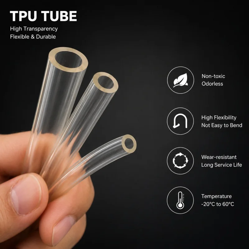 TPU Fuel Gas Tube Durable Oil Proof Leakproof Anti-Aging Garden Power Tool Chainsaw Hose ID 3-16mm Multiple Length Options Avail