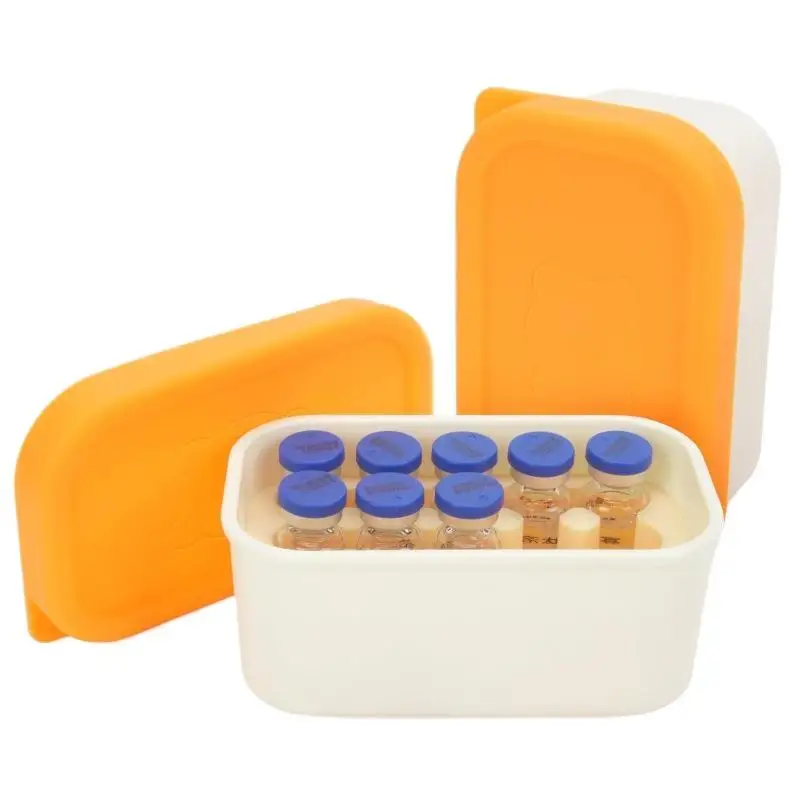 Portable Hard Shell Insulin Vial Travel Case Multi Slot Design Fit 3ml 10ml Peptide Bottles Diabetic Outdoor Storage Accessory