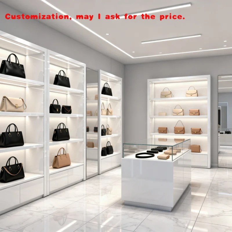 custom.Customized Shelf Showcase to Pocketbooks Women Bags Women 3D Drawing Designer Handbag Shop Display Cabinet