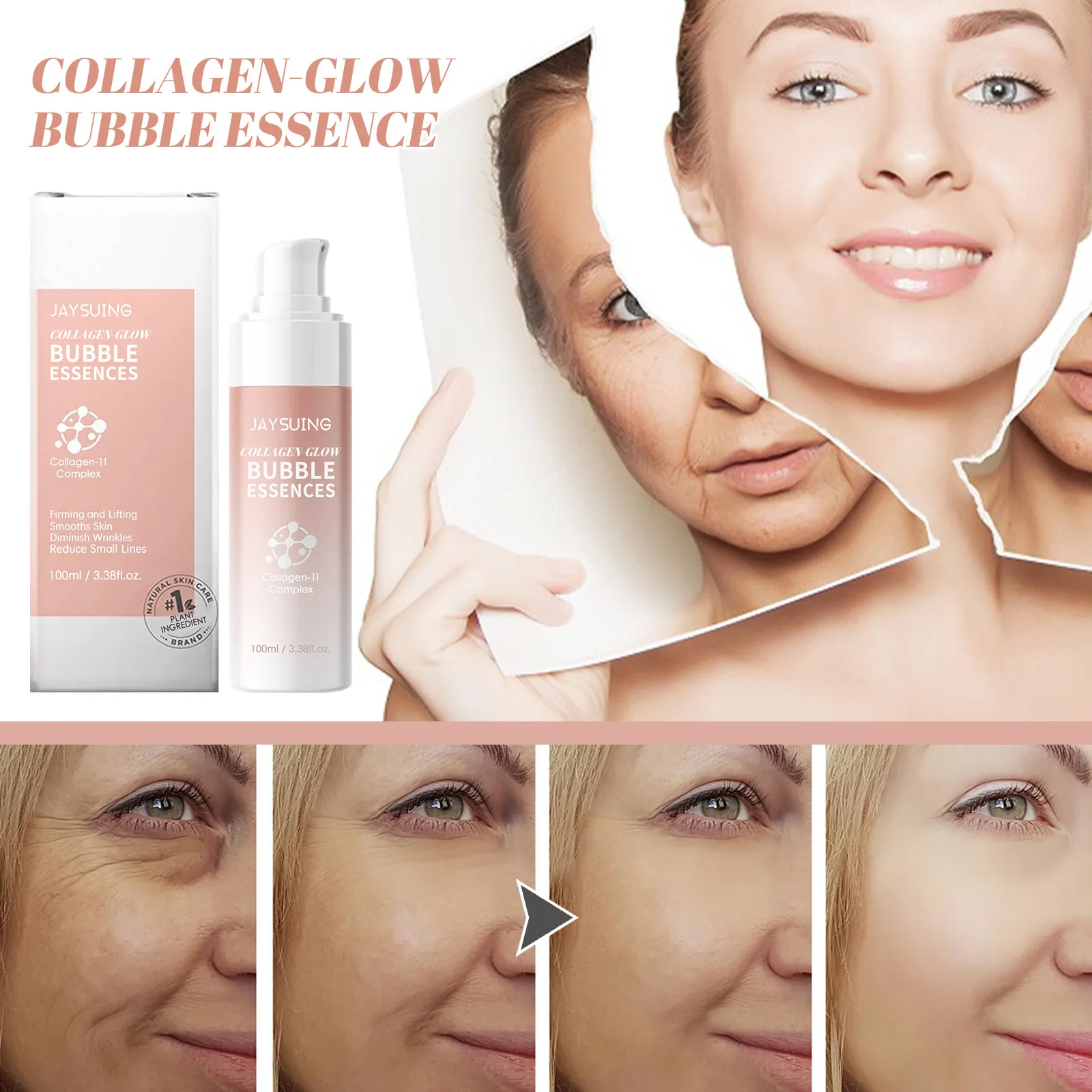 Collagen Light Bubble Essence Repair Dark and Firm Facial Skin Moisturizing Anti-wrinkle Beauty Essence