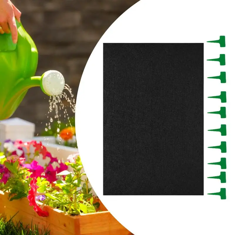 Capillary Mat 47x39Inch Automatic Plant Watering Mat Thicken Wicking Pad with Label Stakes Hydroponics Garden Accessories for