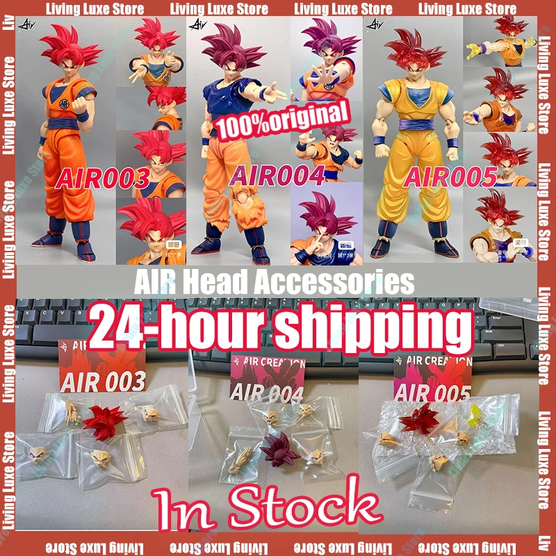 

В наличии Air Studio Dragon Ball Shf Red God Breath Goku Head Accessories Super Saiyan God Son Goku Custom Heads Kit Аксессуары
