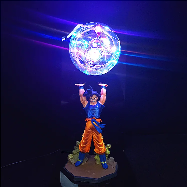 Dragon Ball Z Ultra Instinct Son Goku Action Figures DIY Lamp  Figure DBZ Strength Bombs  LED Bedroom Decorative Collection Toys