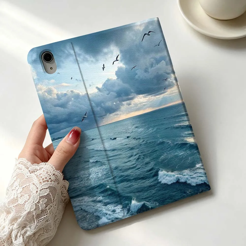Blue Waterfall Mountain For Apple iPad Pro Mini A16 A17 A14 4 5 6 7 6th 7th Gen 9.7 12.9 11 13 M4 inch Tablet Case Soft