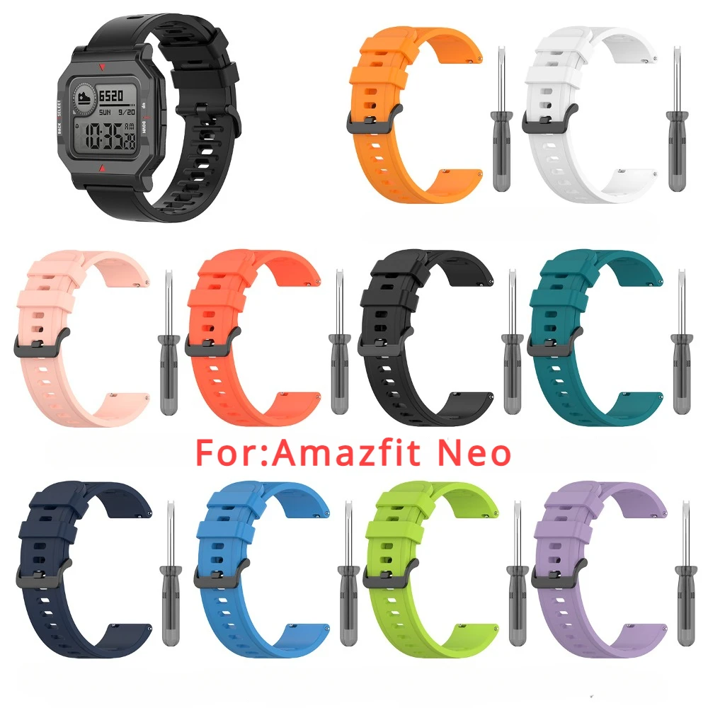 Silicone Strap For Amazfit Neo Watch Band Soft smartwatch Sport Bracelet Wristband For Amazfit Neo Watchband Accessories