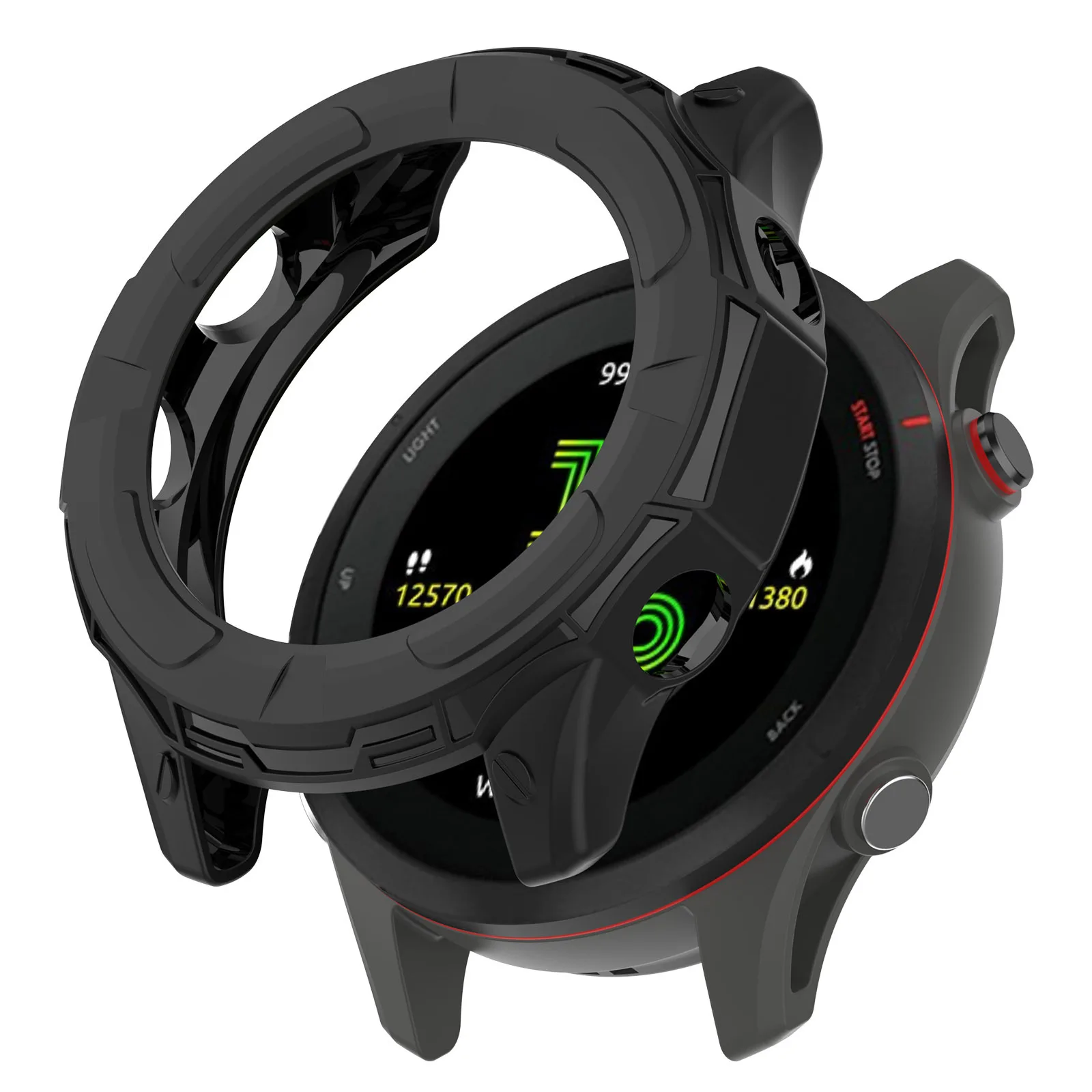 Casing Bingkai Cangkang Tepi Lembut untuk Garmin Forerunner 955 Solar/255 Jam Tangan Musik Film Pelindung Layar Kaca Penutup Bumper Pelindung
