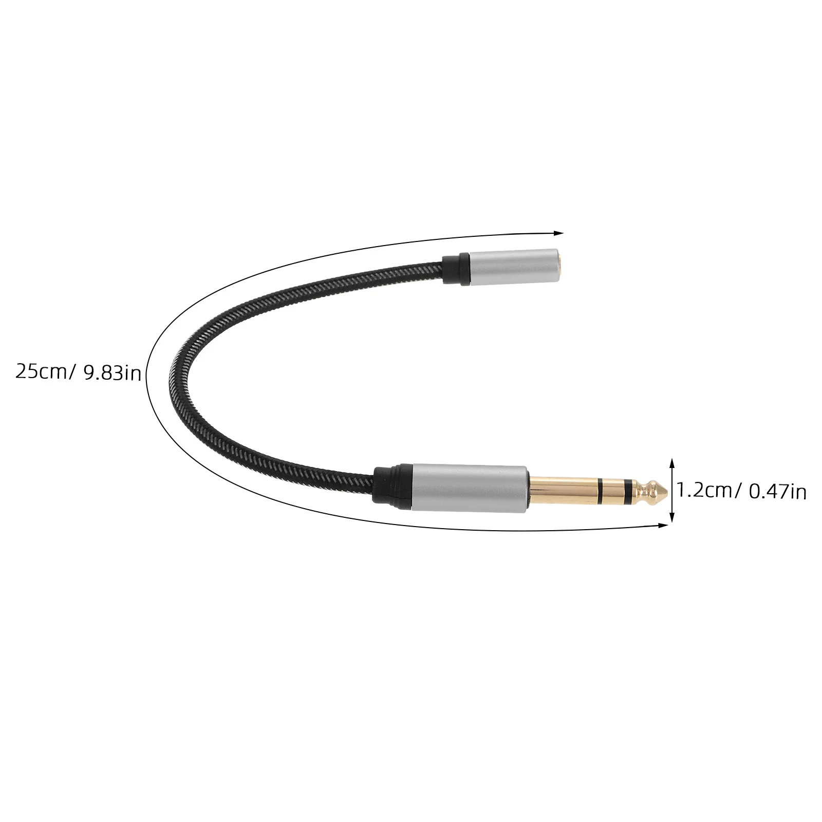 

2Pcs Audio Extension Cable Headphone Jack Extender 6.35mm Male to 3.5mm Female Aux Cord for Stable Sound Transmission Theater