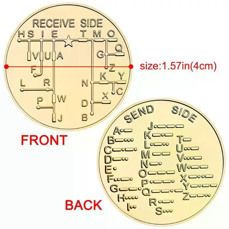 1Pcs Morse-code Learning Tools For Novice Radio Enthusiasts And History Buffs Morse-code Training Coin Commemorative Badge