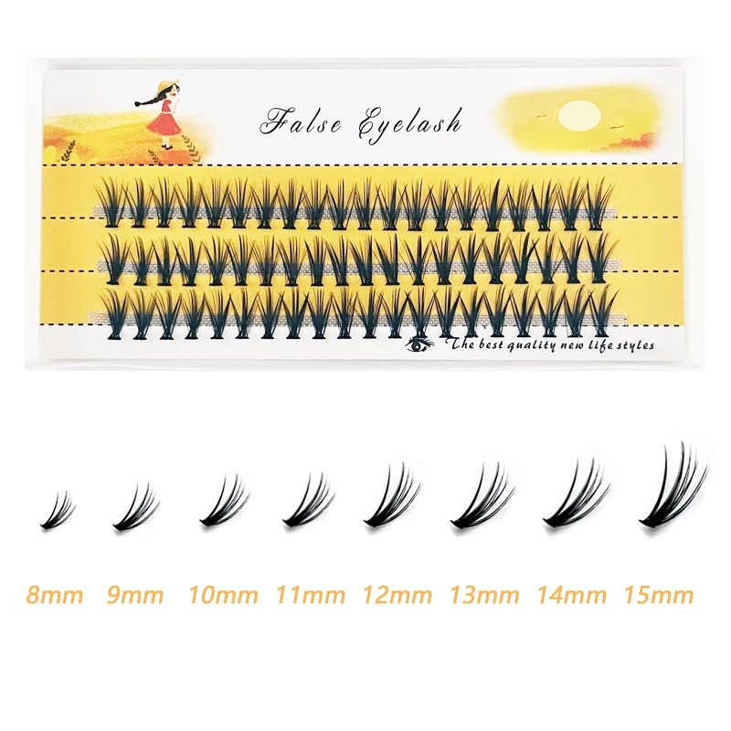 Faux-Cils Naturels Individuels 20D, Extension de Cils, Maquillage Professionnel, Livraison Gratuite, 1 Boîte, 60 Grappes