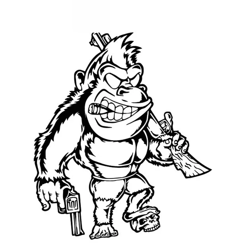 

Domineering Orangutan Sticker High Quality Fashion Car Decoration Personality Pvc Waterproof Decal Black/white, 18cm * 17cm