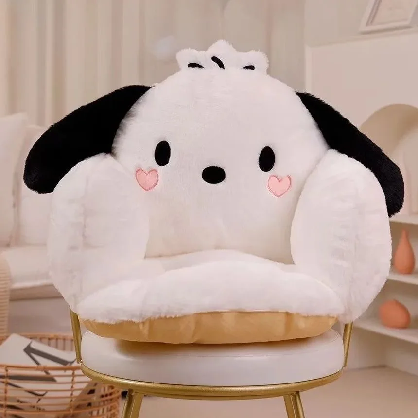 

Sanrio Plush Seat Cushion Winter Full Cover Cushion Cute Girl Plush Cartoon Cute Sofa Cushion Kuromi Pochacco Holiday Gift