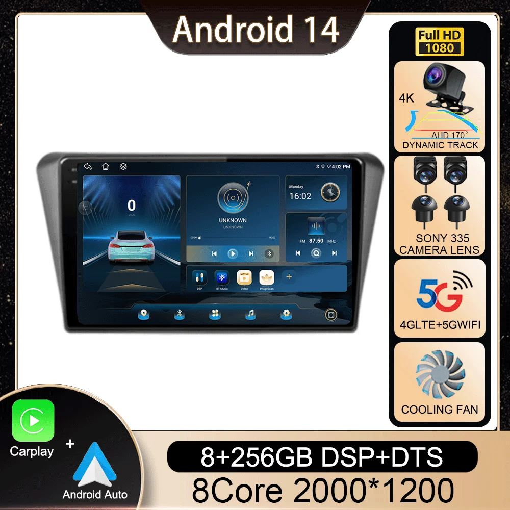 

Android 14 Carplay Auto Car Radio For PEUGEOT 408 2014-2018 5GWifi+4G Multimedia Video Player GPS Stereo Head Unit No 2din DVD