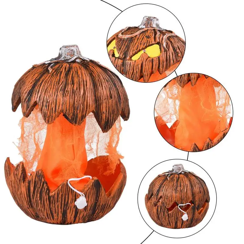 Unique LED Devil Pumpkin Lantern Halloween Evil Pumpkin Lamp