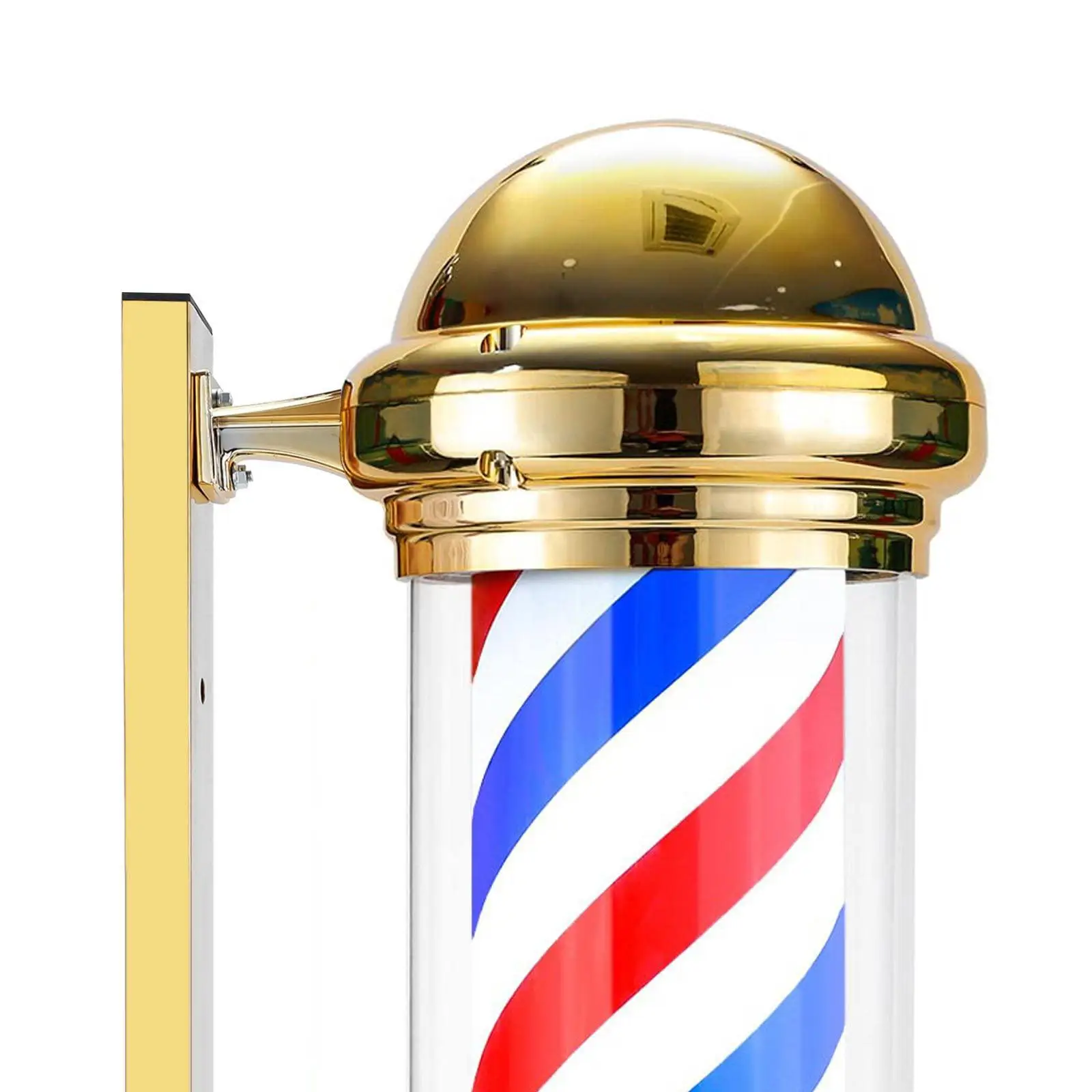 Outdoor Indoor Barber Pole LED Light Rotating Waterproof Sign for Barbershop Hair Salon Decoration