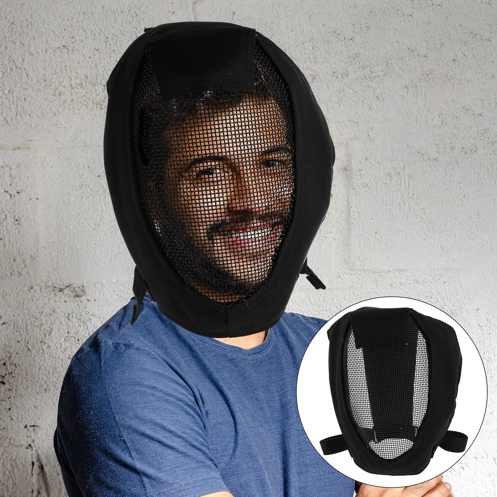 Máscara protetora de malha de aço ao ar livre para segurança completa durável respirável equipamentos esportivos esgrima tiro com arco protetor facial