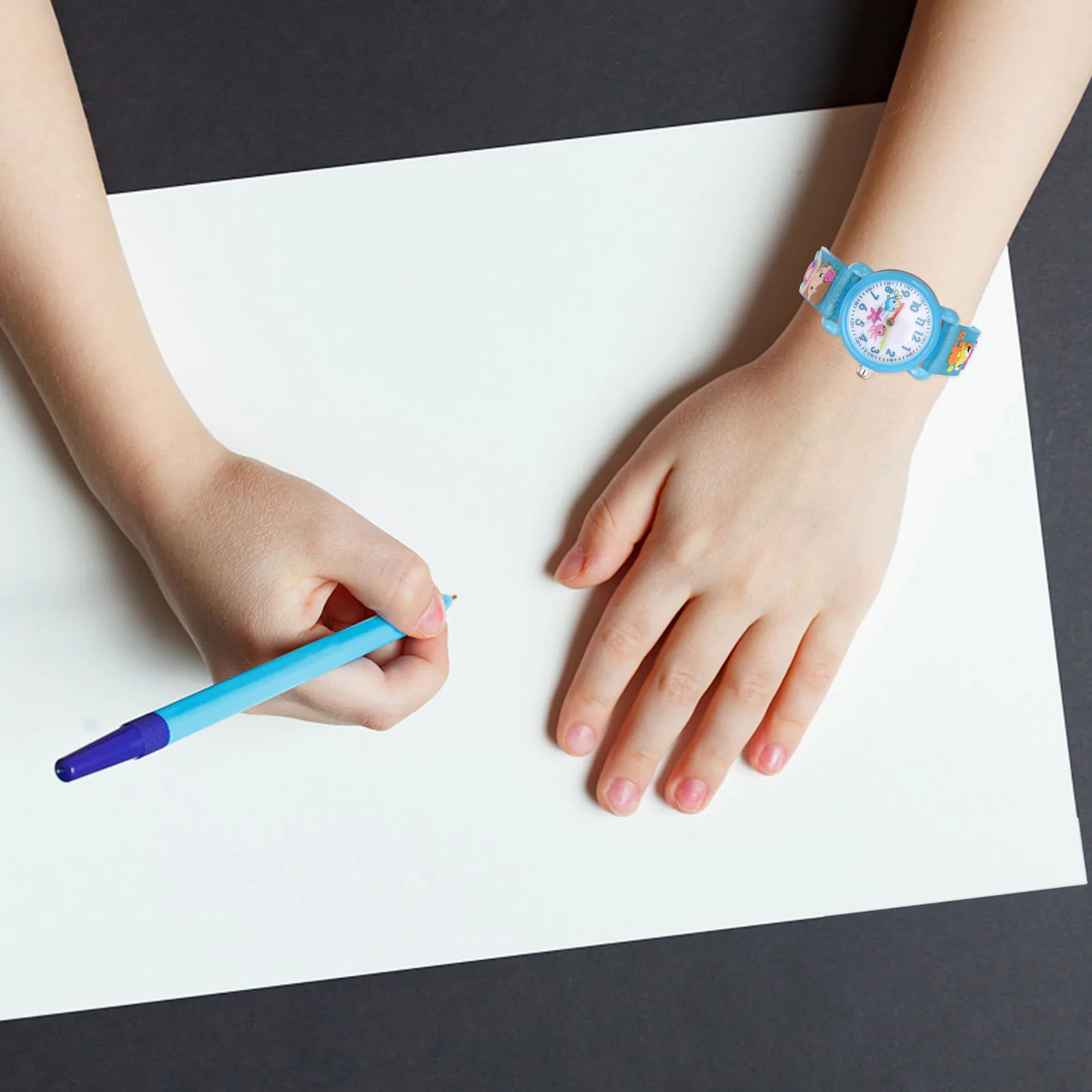 1 قطعة ساعة كوارتز مقاومة للماء كارتون حورية البحر نمط ساعة هدية عيد ميلاد مريحة #3