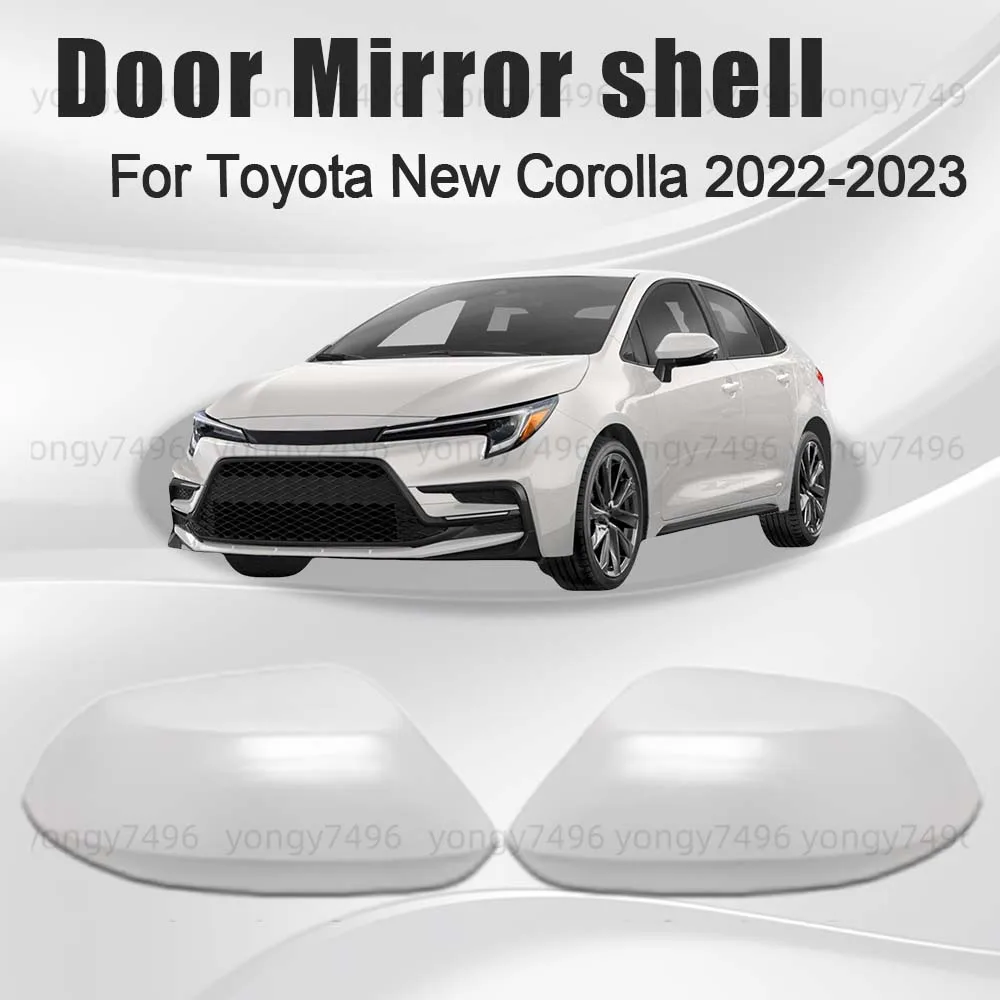 

Protective Cover Platinum Pearl Whit Door Mirror Shell For Toyota New Corolla 2022 2023 Car Rearview Accessories Car Upgrade
