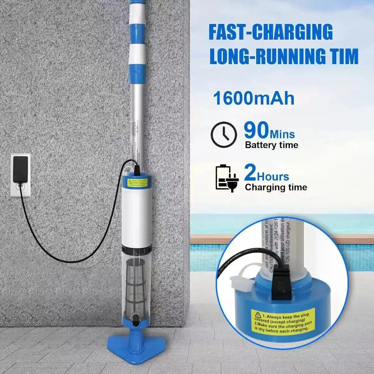 Swimming Pool Mini Wireless Vacuum Cleaner Fish Pool Baby Bath Hot Spring Cleaning Pool Sand