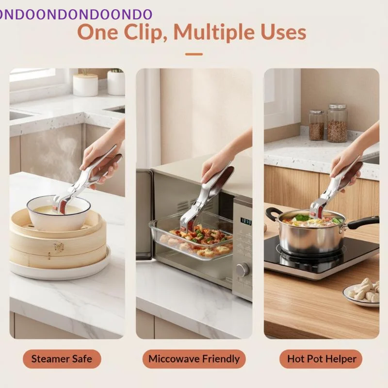 One-Hand Operation Labor Saving Tool for Removing Hot Dishes from Oven And Stainless Steel Anti-Scald Bowl Gripper for Kitchen