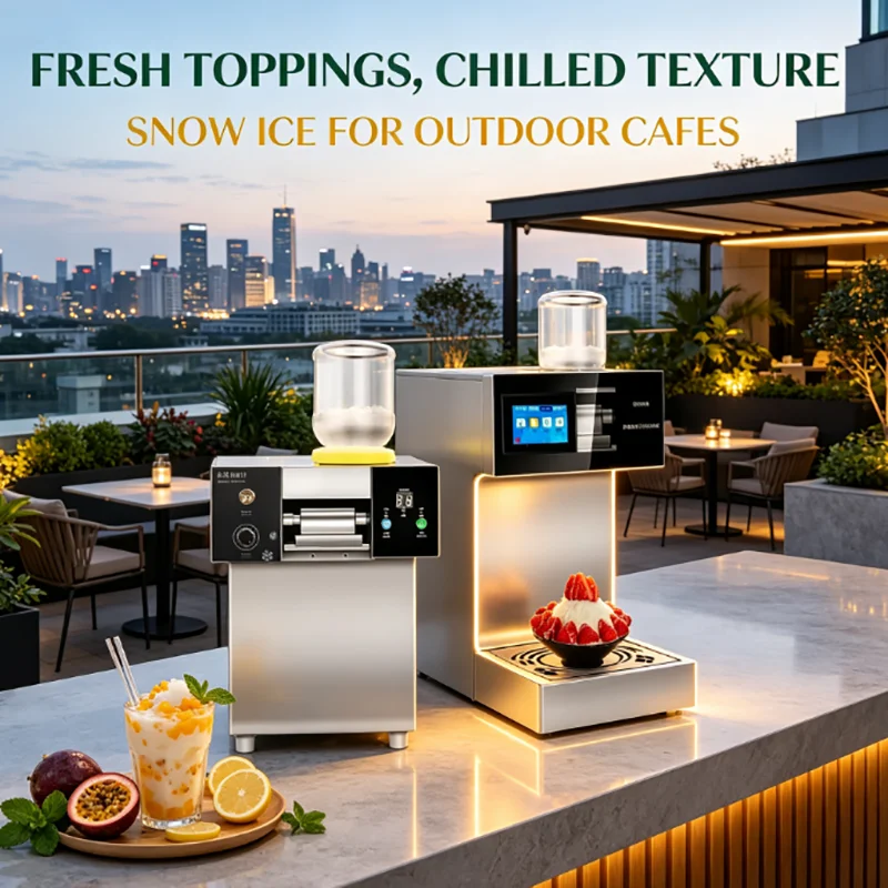 New Electric Cube Shaved Ice Commercial Ice Breaker Full Automatic Snowflake Ice Machine