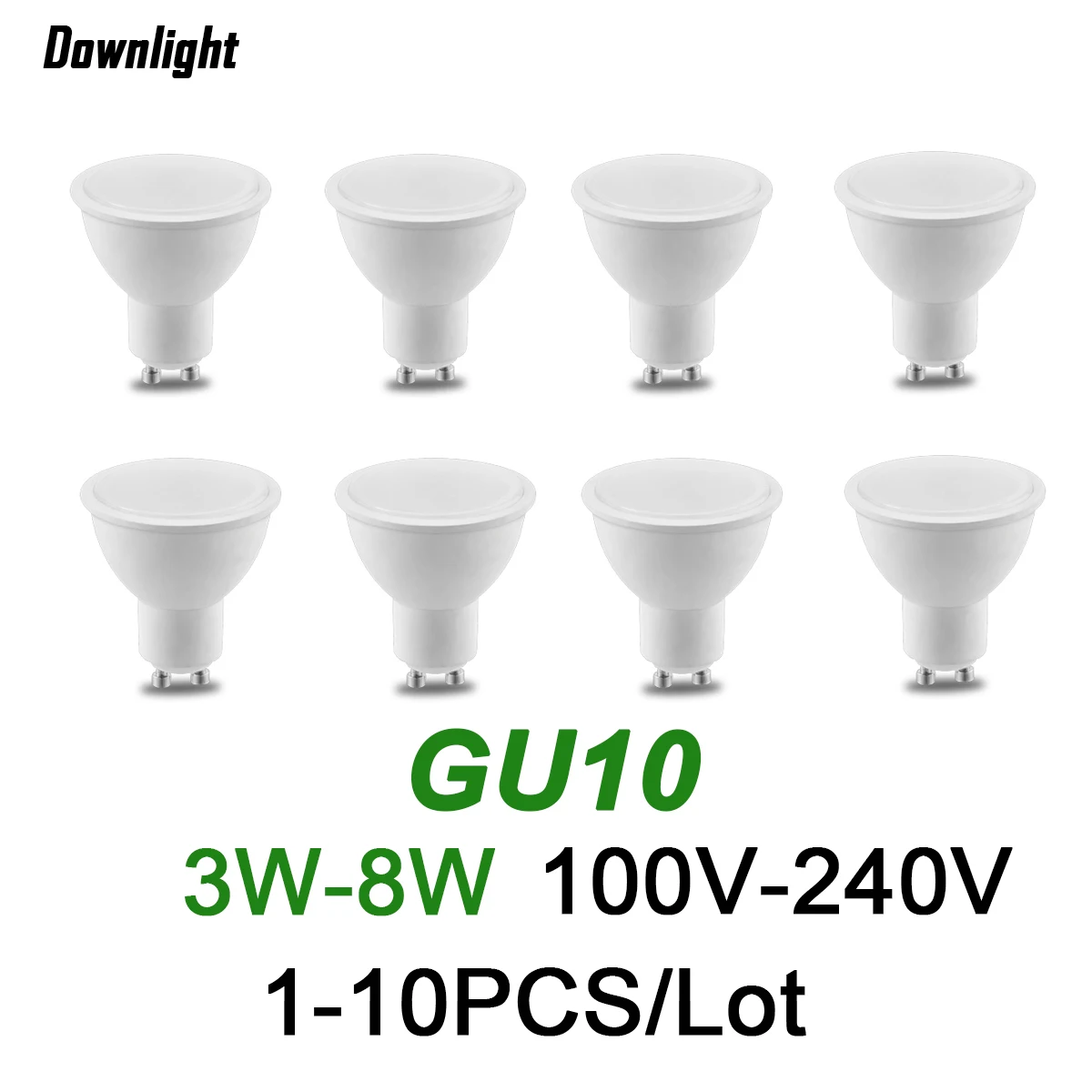 

1-10Pcs Spot LED GU10 220V Spotlight 100V-240V Mini Ampoule 3w-8w Replacement 100W Halogen Lamp for Kitchen Studio Bathroom