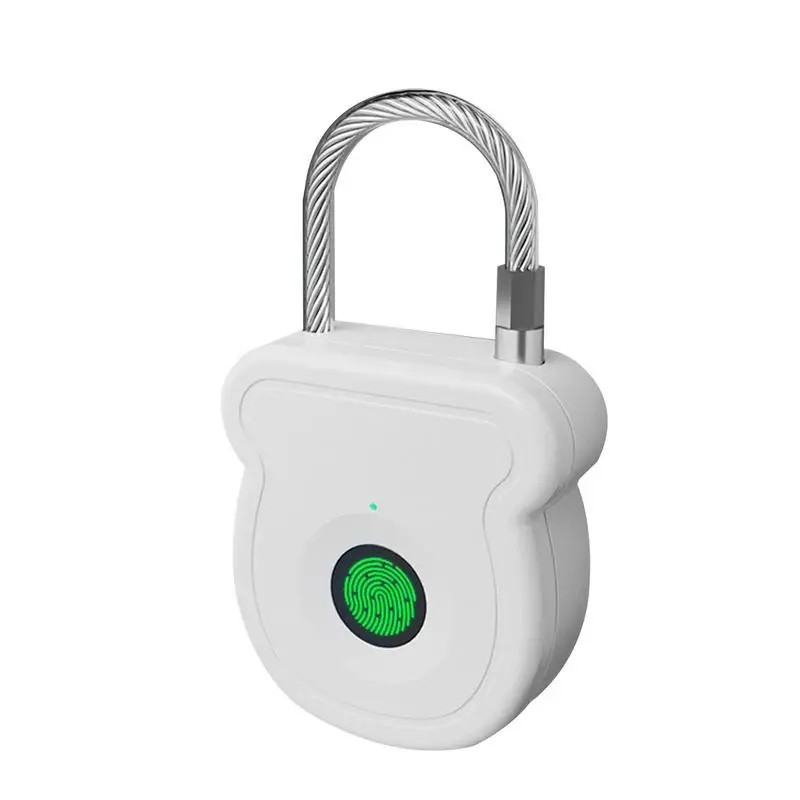 

Fingerprint Padlock Keyless Lock For Gym Locker Waterproof Rechargeable Padlock For Door Backpack Box Drawer Shed Travel Bedroom