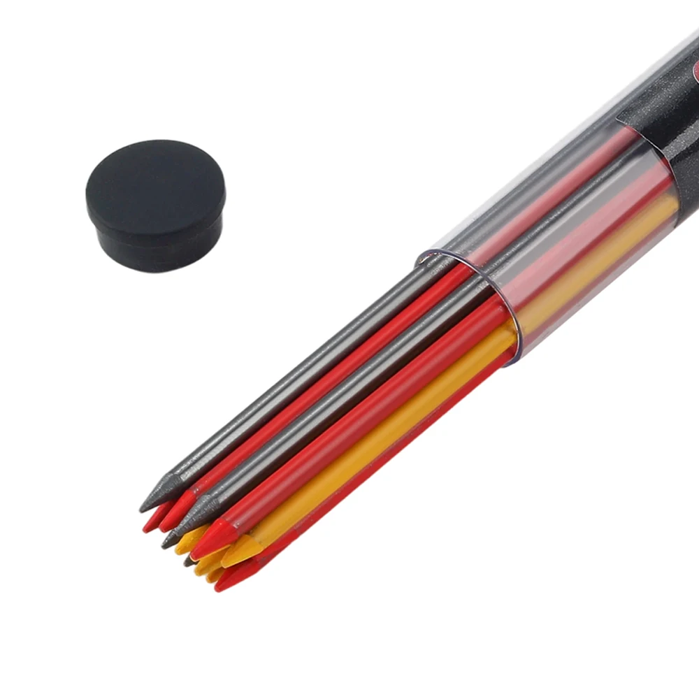 16pcs/box Length 120mm Woodworking Pencil Lead, 2.8mm 2B 3Color Carpenter Pencil Leads Marking Architectural Writing Accessory