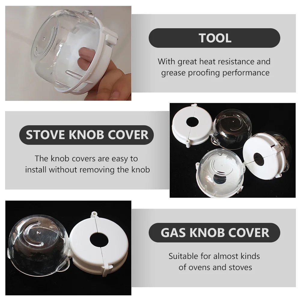 2 قطعة غطاء مقبض موقد الطفل مقبض الغاز الغطاء الواقي سهل التركيب لا حاجة لأدوات موقد حارس أمان الطفل #4