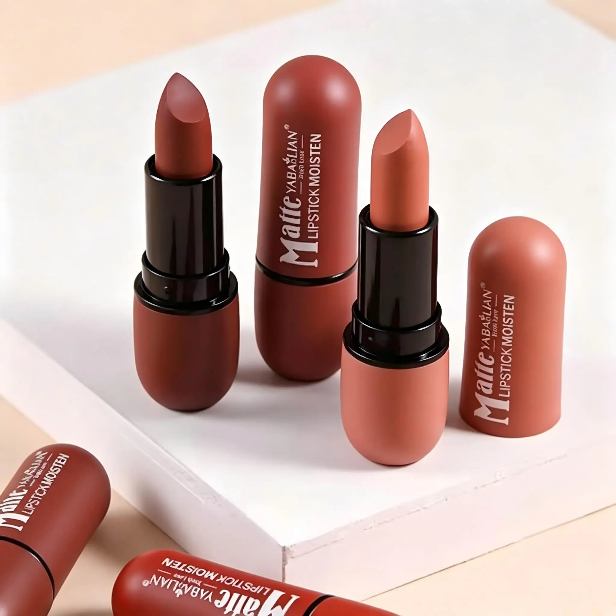 Matte Lipstick 6-Color Sexy Velvet Lips Smooth Contour Pencil Brown Lip Waterproof Long-Lasting Color Lips 1Pcs Lipgloss Makeup - view 5