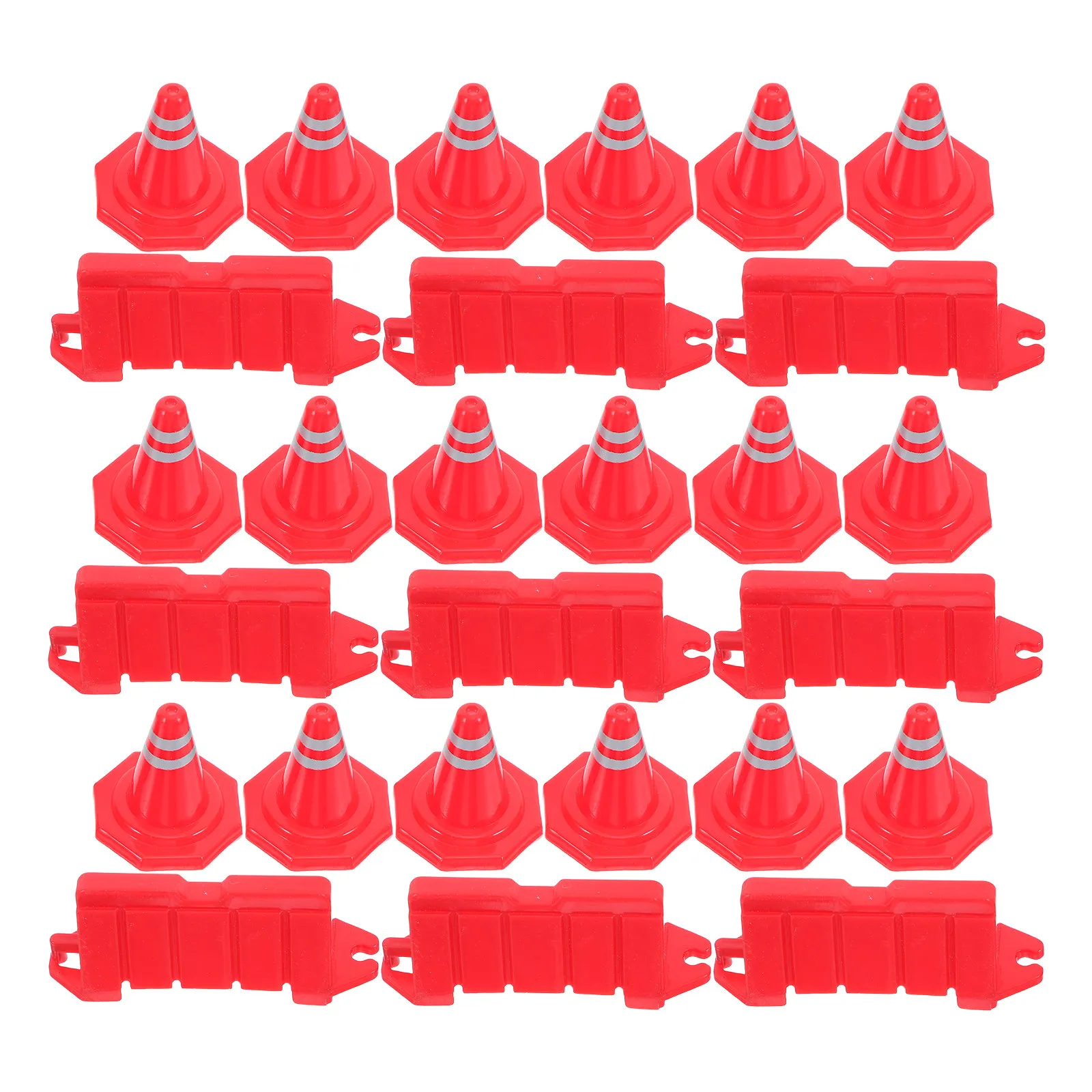 40pcs Mini Sand Table Parking Scene Set – Road Safety Cones, Traffic Signs & Barricades for Kids Educational Play